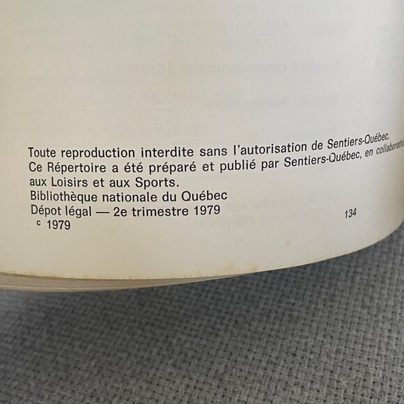 VINTAGE 1979 Hiking Guide Book Livre Répertoire sentiers de randonnée au Québec - Picture 7 of 16